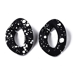 Spray Painted CCB Plastic Linking Rings&nbsp;X-CCB-Q091-018B