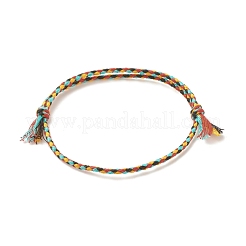5Pcs Macrame Cotton Braided Cord Anklets Set&nbsp;AJEW-AN00486-05