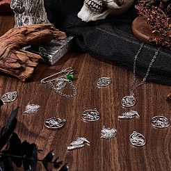 40Pcs 4 Styles Tibetan Style Alloy Pendants&nbsp;FIND-SC0021-22