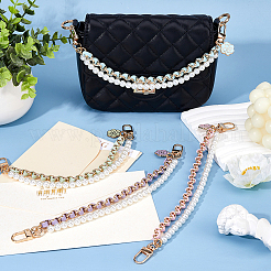4Pcs 4 Colors ABS & Iron & Alloy & PU Leather Handbag Chain Straps&nbsp;FIND-HS0001-36A