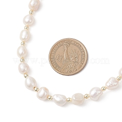 Natural Cultured Freshwater Pearl Two Sides Polished Beaded Necklaces&nbsp;NJEW-JN05731