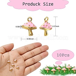 10Pcs Brass Enamel Pendants&nbsp;KK-SZ0005-22