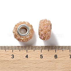 AB Color Resin Rose Flower European Beads&nbsp;RESI-M001-05