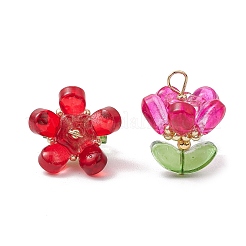 Glass Flowers Pendants&nbsp;PALLOY-MZ00630