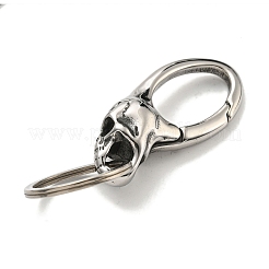Tibetan Style 316 Surgical Stainless Steel Fittings with 304 Stainless Steel Key Ring&nbsp;FIND-Q101-16AS