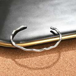 Non-Tarnish 304 Stainless Steel Cuff Bangles&nbsp;BJEW-H323-01P