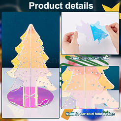 Rainbow Color Acrylic Earring Display Stands&nbsp;EDIS-WH0012-40C