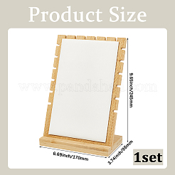 Bamboo Slant Back Necklace Organizer Display Stands&nbsp;NDIS-WH20007-01B-01