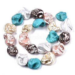 Electroplated Natural Freshwater Shell Beads Strands&nbsp;SHEL-R113-01