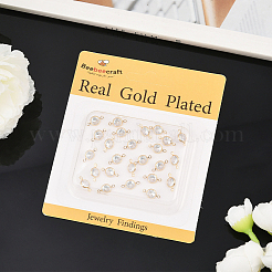 50Pcs Brass Pave Clear Cubic Zirconia Connector Charms&nbsp;KK-BBC0023-16