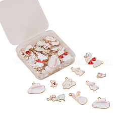 Alloy Enamel Bunny Pendants&nbsp;ENAM-CJ0001-36
