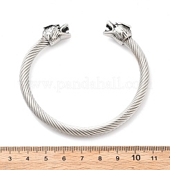 Viking 304 Stainless Steel Open Cuff Bangles for Men&nbsp;BJEW-U001-07J-AS