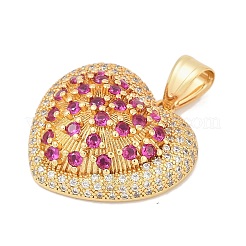 Brass Micro Pave Cubic Zirconia Pendants&nbsp;KK-A241-12G-01
