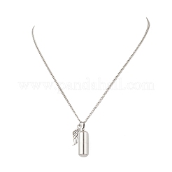 304 Stainless Steel Capsule Shape Urn Ashes Pendant Necklaces&nbsp;NJEW-JN05730