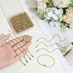 100Pcs Iron Ball Chains with Connectors&nbsp;IFIN-SP0001-67G