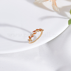 1Pc Brass Micro Pave Cubic Zirconia Cuff Rings for Women&nbsp;RJEW-LP0002-23C