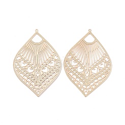Brass Filigree Big Pendants&nbsp;KK-B064-05KCG