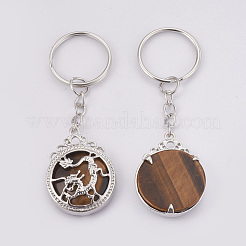 Natural Tiger Eye Keychain&nbsp;KEYC-P041-C09
