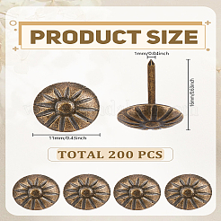 200Pcs Iron Map Pins&nbsp;IFIN-LP0001-60