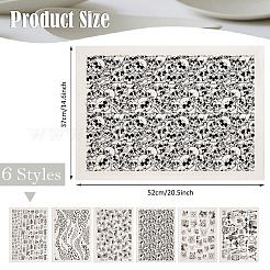 6Pcs 6 Styles Paper Ceramic Decals&nbsp;DIY-SD0002-07E