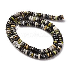 Natural Yellow Turquoise(Jasper) Beads Strands&nbsp;G-L624-H15-6x2mm
