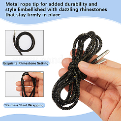 Resin Rhinestones & Alloy Drawstring Cord&nbsp;DIY-WH20049-41B