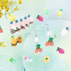 96Pcs 8 Style Transparent Resin Cabochons&nbsp;CRES-NB0001-26