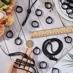 36Pcs Silicone Rings with 6Pcs Polyester Necklace Lanyard Anti-Loss Pendant Holder&nbsp;DIY-GF0008-08A