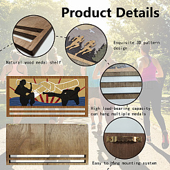 Wooden Medal Holder&nbsp;AJEW-WH20030-003