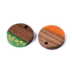 Opaque Resin and Walnut Wood Pendants&nbsp;RESI-T060-05M