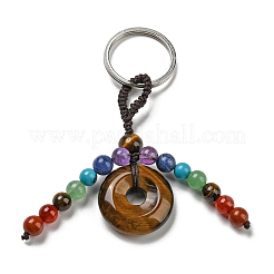 7 Chakra Natural Gemstone Tassel Keychain&nbsp;G-C066-06B