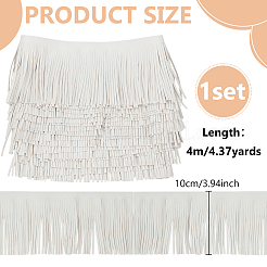 4M PU Leather Tassel Ribbon&nbsp;OCOR-WH0070-178A