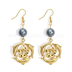 Alloy & Crystal Rhinestone & Plastic Pearl Pendant Necklaces & Dangle Earrings Sets&nbsp;FS-WG60C69-01
