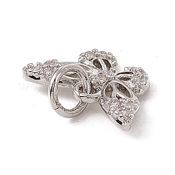 Brass Micro Pave Cubic Zirconia Charms&nbsp;ZIRC-F132-14P