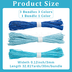 3 Bundles 3 Colors  Twisted Paper Cord&nbsp;DIY-CP0012-06C