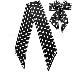 Polka Dot Pattern Imitated Silk Fabric Scarf for Women Girls&nbsp;AJEW-WH20006-266