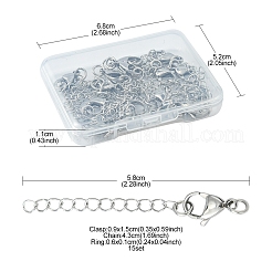 15Pcs 304 Stainless Steel Chain Extender&nbsp;STAS-FS0001-29