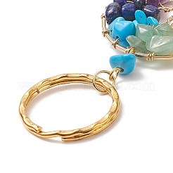 Synthetic Turquoise Keychain&nbsp;KEYC-JKC00435-05