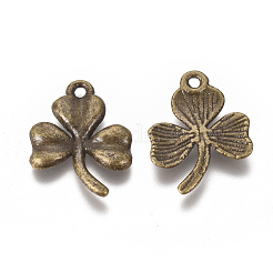 Ireland Tibetan Style Alloy Shamrock Pendants&nbsp;TIBEP-EA11722YKG-AB-LF