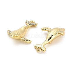 Rack Plating Alloy Pendants with Rhinestone&nbsp;PALLOY-Q005-06G