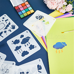PET Plastic Face Drawing Painting Stencils Templates&nbsp;DIY-WH0304-914B