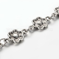 Trendy Tibetan Style Flower Anklets&nbsp;AJEW-AN00083