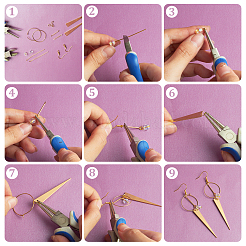DIY Geometry Dangle Earring Making Kit&nbsp;FIND-AR0002-13
