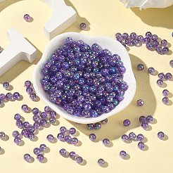 Medium Orchid AB Color Transparent Acrylic Round Beads&nbsp;X-PL732-10