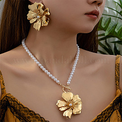 Flower Alloy Jewelry Set&nbsp;FS-WG3A48D-01