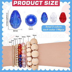 300Pcs 3 Colors Glass Beads&nbsp;GLAA-PH0004-58