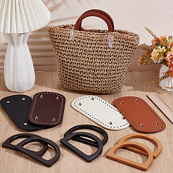 4Pcs 4 Colors PU Leather Oval Bottom&nbsp;FIND-PH0061-81