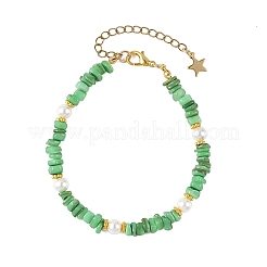 Natural Freshwater Shell Beads & Shell Pearl Beaded Bracelets&nbsp;BJEW-JB14212