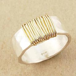 Zinc Alloy Wire Wrapped Finger Rings for Women&nbsp;FS-WG4DD4C-01