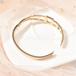 Ion Plating(IP) 304 Stainless Steel Hinged Bangles for Women&nbsp;BJEW-A011-17RG